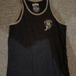 Casual Monkey Black Tank Top